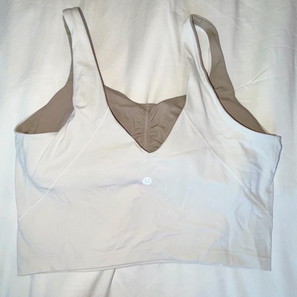 Lululemon Align Gathered Front Tank Top White - Size 10 - Picture 3 of 4